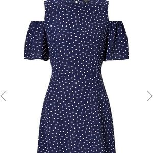 miss selfridge polka dot dress